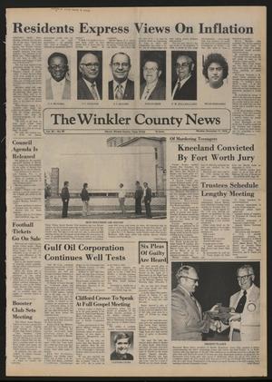 Primary view of object titled 'The Winkler County News (Kermit, Tex.), Vol. 38, No. 68, Ed. 1 Monday, November 11, 1974'.