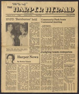 Primary view of object titled 'The Harper Herald (Harper, Tex.), Vol. 61, No. 16, Ed. 1 Friday, April 19, 1985'.