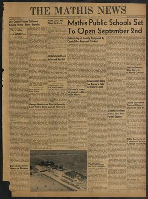 Primary view of object titled 'The Mathis News (Mathis, Tex.), Vol. 37, No. 33, Ed. 1 Friday, August 15, 1952'.