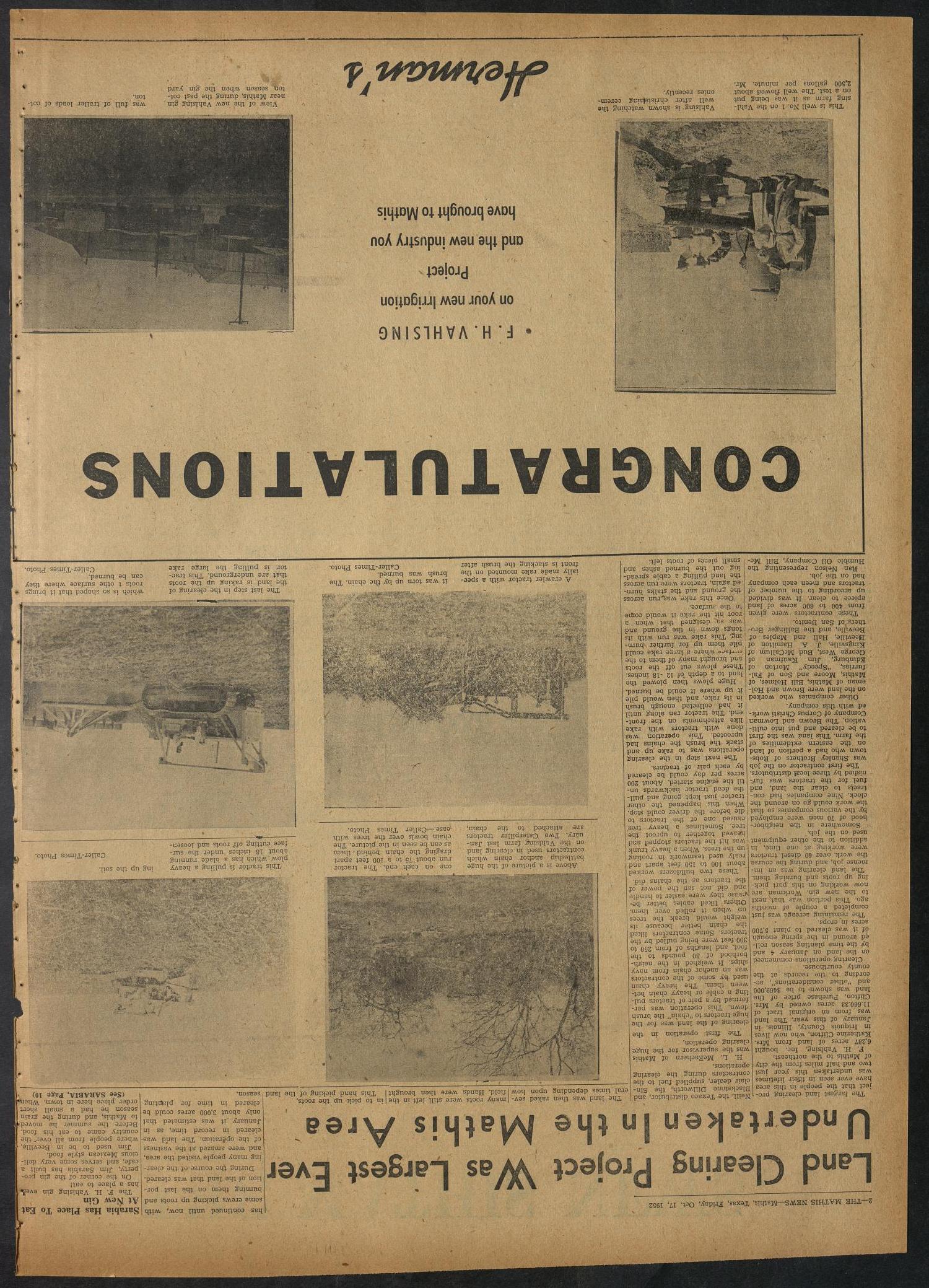 The Mathis News (Mathis, Tex.), Vol. 37, No. 42, Ed. 1 Friday, October 17, 1952
                                                
                                                    [Sequence #]: 6 of 14
                                                