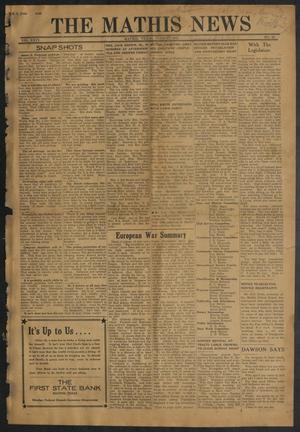 Primary view of object titled 'The Mathis News (Mathis, Tex.), Vol. 26, No. 26, Ed. 1 Friday, June 27, 1941'.