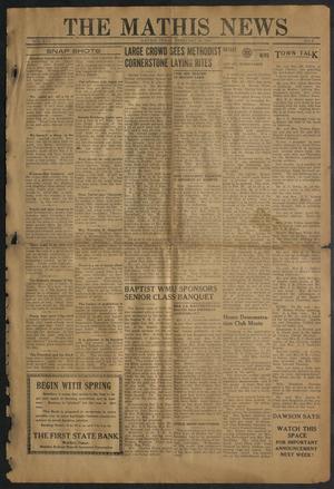 Primary view of object titled 'The Mathis News (Mathis, Tex.), Vol. 25, No. 4, Ed. 1 Friday, February 16, 1940'.
