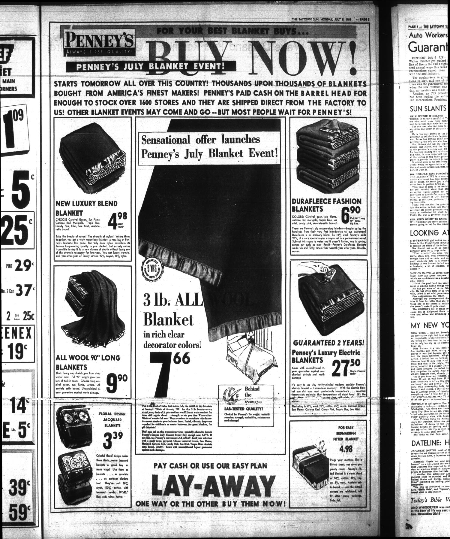 The Baytown Sun (Baytown, Tex.), Vol. 35, No. 23, Ed. 1 Monday, July 5, 1954
                                                
                                                    [Sequence #]: 3 of 12
                                                