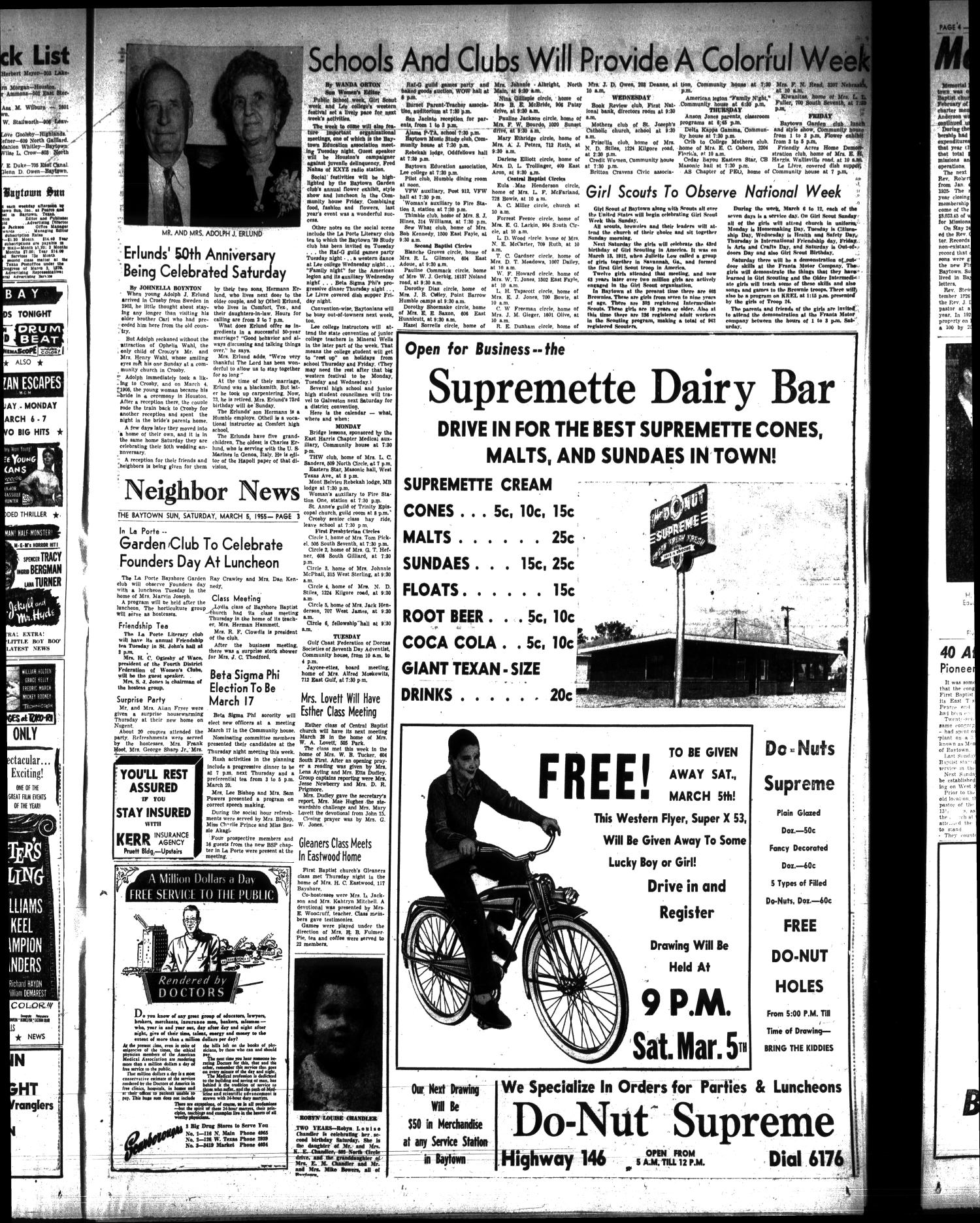 The Baytown Sun (Baytown, Tex.), Vol. 35, No. 230, Ed. 1 Saturday, March 5, 1955
                                                
                                                    [Sequence #]: 3 of 12
                                                