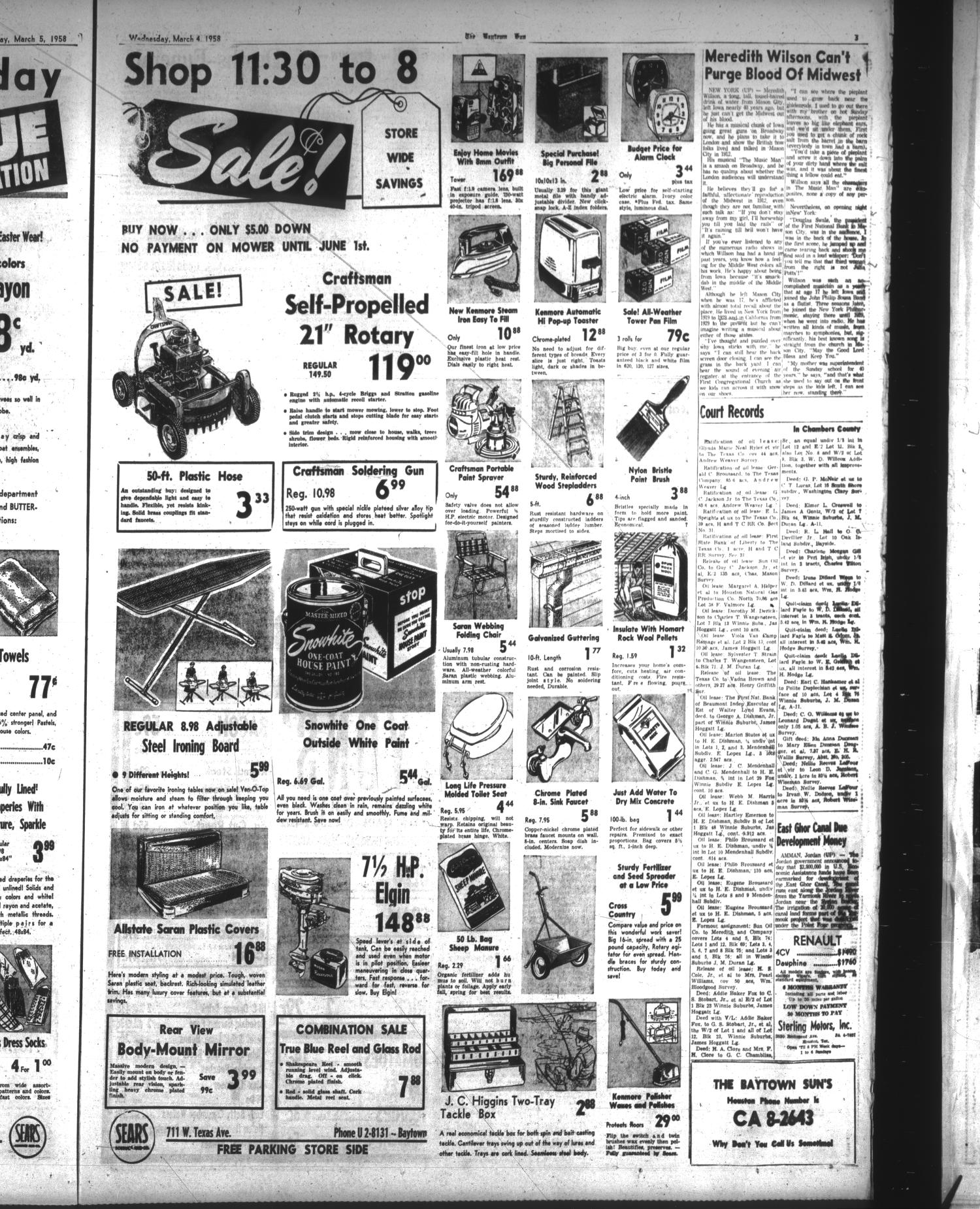 The Baytown Sun (Baytown, Tex.), Vol. 38, No. 81, Ed. 1 Wednesday, March 5, 1958
                                                
                                                    [Sequence #]: 3 of 14
                                                