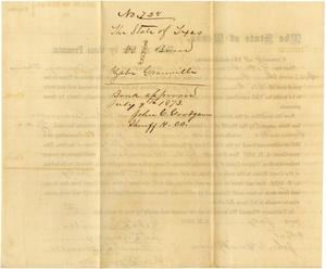 Primary view of object titled 'Documents related to the case of The State of Texas vs. Zabe Granville, cause no. 728a, 1873'.