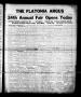 Newspaper: The Flatonia Argus (Flatonia, Tex.), Vol. 61, No. 38, Ed. 1 Thursday,…