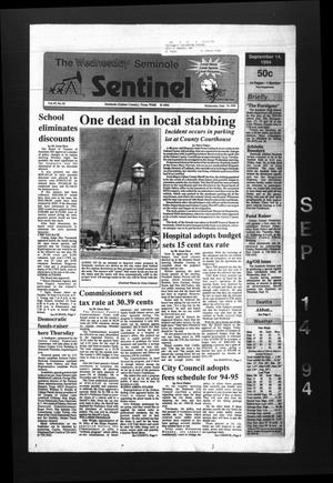 Primary view of object titled 'The Seminole Sentinel (Seminole, Tex.), Vol. 87, No. 93, Ed. 1 Wednesday, September 14, 1994'.