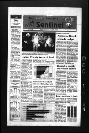 Primary view of object titled 'The Seminole Sentinel (Seminole, Tex.), Vol. 88, No. 16, Ed. 1 Sunday, December 18, 1994'.