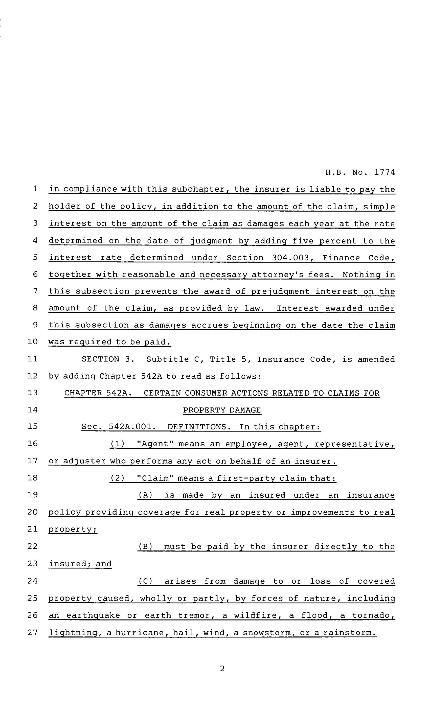 85th Texas Legislature, Regular Session, House Bill 1774, Chapter 151
                                                
                                                    [Sequence #]: 2 of 16
                                                
