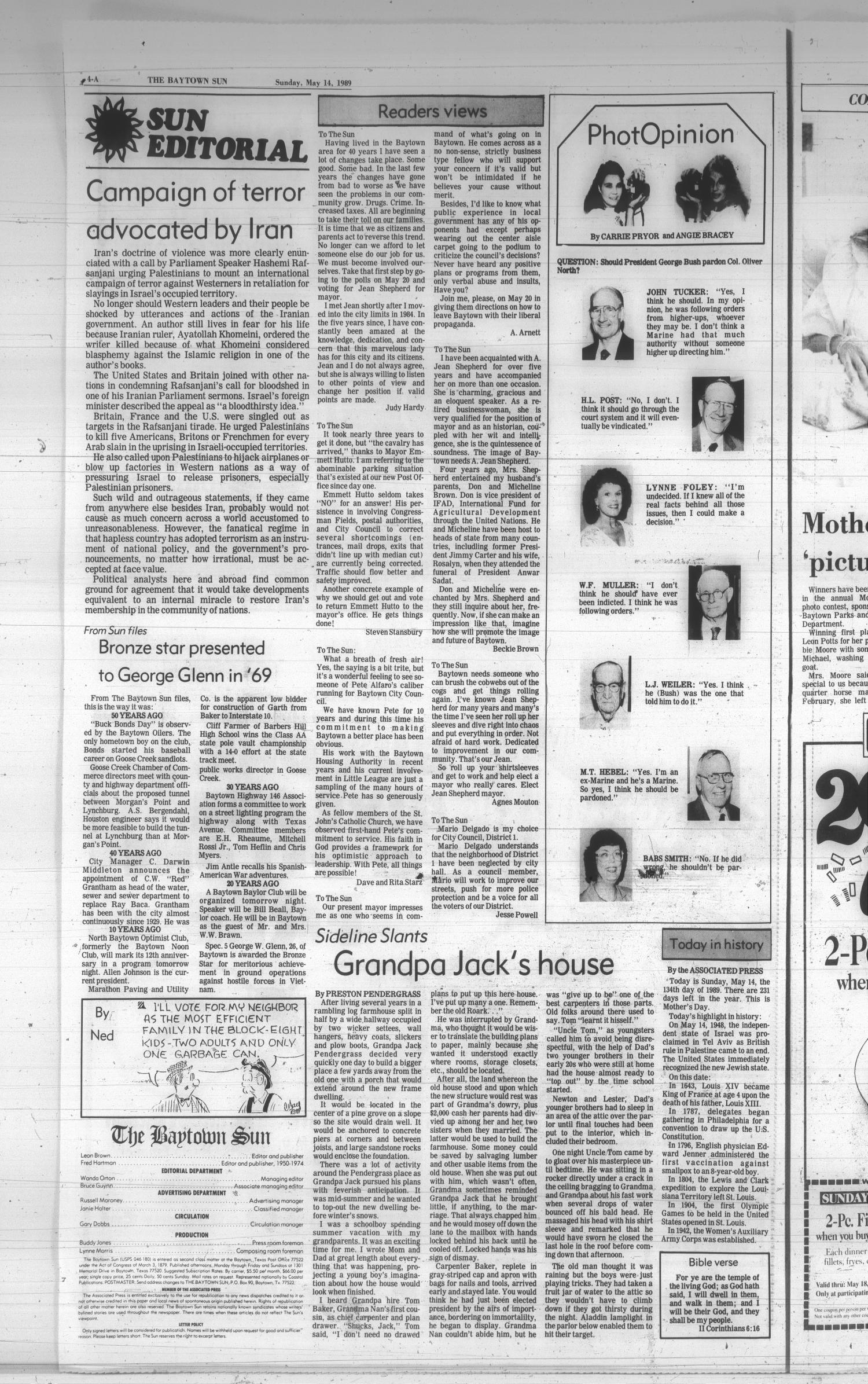 The Baytown Sun (Baytown, Tex.), Vol. 67, No. 167, Ed. 1 Sunday, May 14, 1989
                                                
                                                    [Sequence #]: 4 of 34
                                                