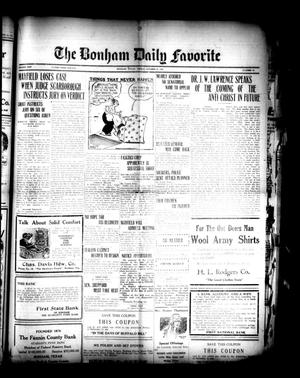 Primary view of object titled 'The Bonham Daily Favorite (Bonham, Tex.), Vol. 25, No. 95, Ed. 1 Friday, October 27, 1922'.
