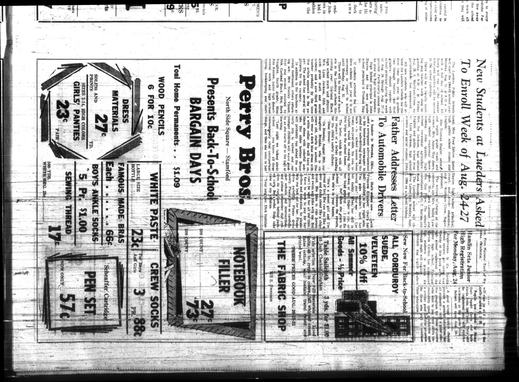 Stamford American and The Stamford Leader (Stamford, Tex.), Vol. 40, No. 26, Ed. 1 Thursday, August 20, 1964
                                                
                                                    [Sequence #]: 16 of 24
                                                