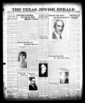 Primary view of object titled 'The Texas Jewish Herald (Houston, Tex.), Vol. 21, No. 42, Ed. 1 Thursday, January 24, 1929'.