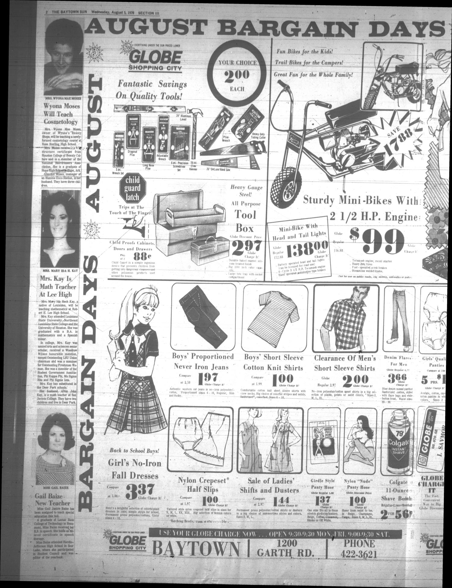 The Baytown Sun (Baytown, Tex.), Vol. 48, No. 270, Ed. 1 Wednesday, August 5, 1970
                                                
                                                    [Sequence #]: 12 of 28
                                                