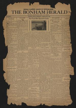Primary view of object titled 'The Bonham Herald (Bonham, Tex.), Vol. 9, No. [48], Ed. 1 Thursday, February 13, 1936'.