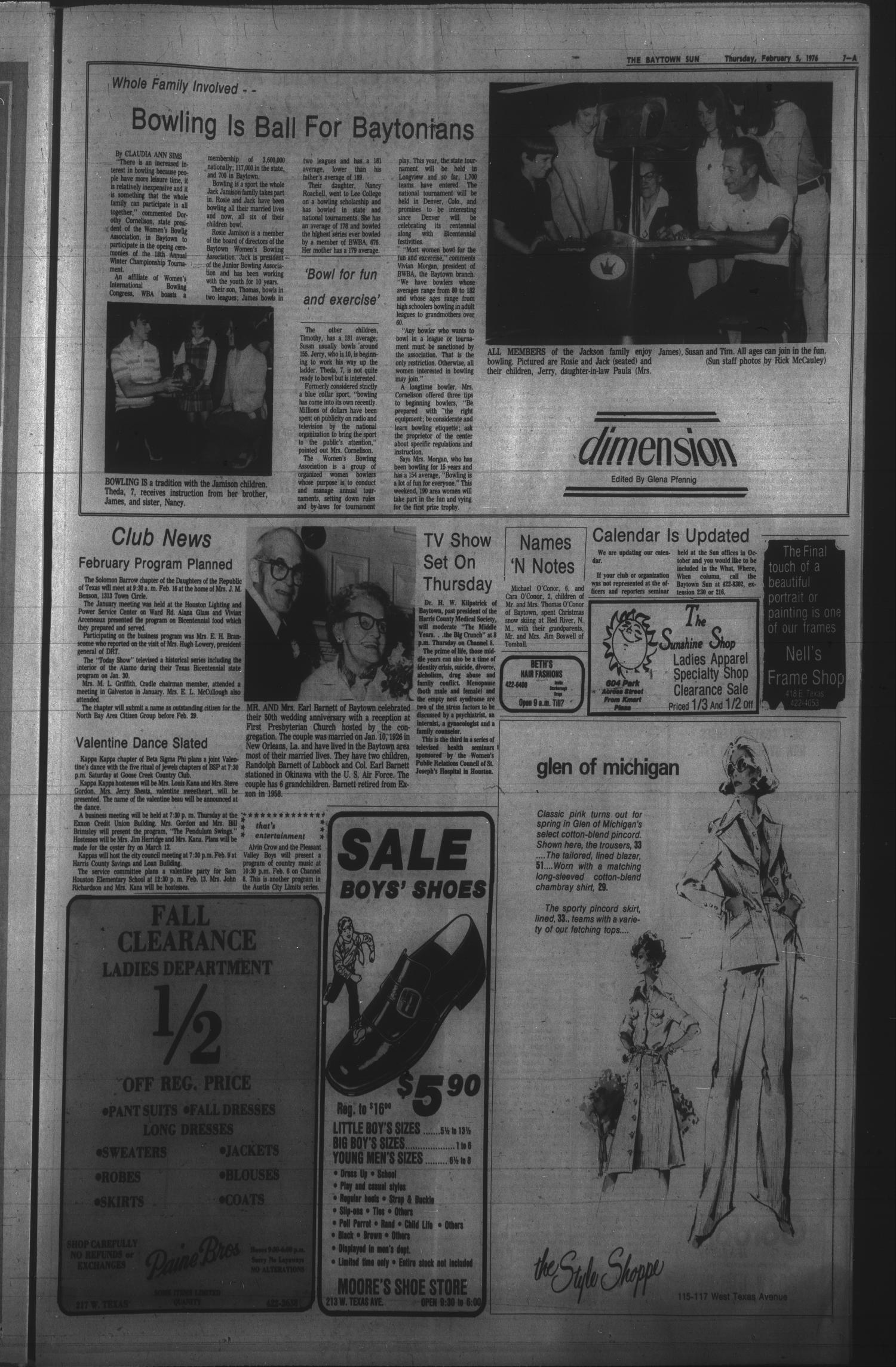 The Baytown Sun (Baytown, Tex.), Vol. 54, No. 98, Ed. 1 Thursday, February 5, 1976
                                                
                                                    [Sequence #]: 7 of 14
                                                
