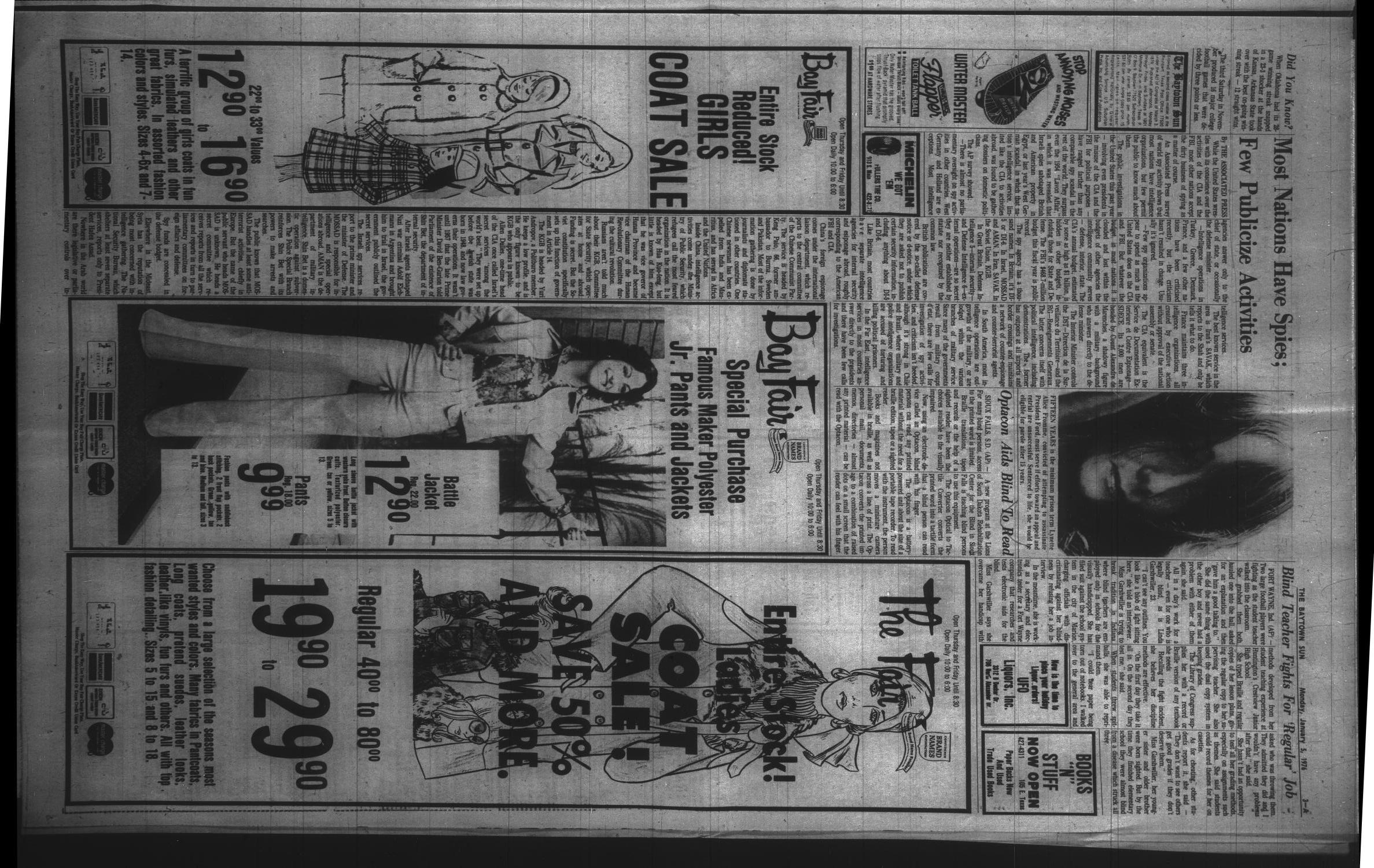 The Baytown Sun (Baytown, Tex.), Vol. 54, No. 71, Ed. 1 Monday, January 5, 1976
                                                
                                                    [Sequence #]: 3 of 18
                                                