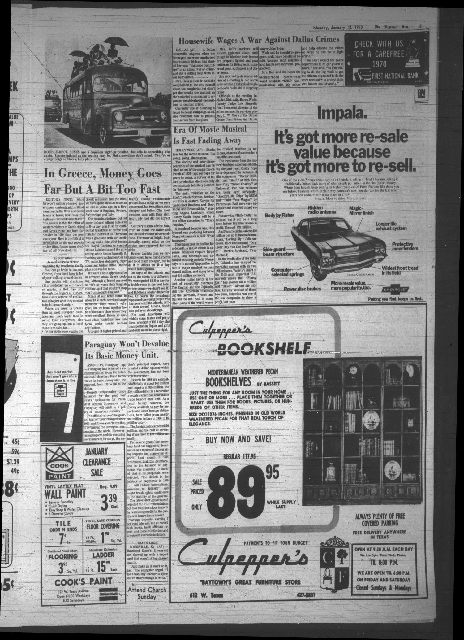 The Baytown Sun (Baytown, Tex.), Vol. 48, No. 96, Ed. 1 Monday, January 12, 1970
                                                
                                                    [Sequence #]: 5 of 14
                                                