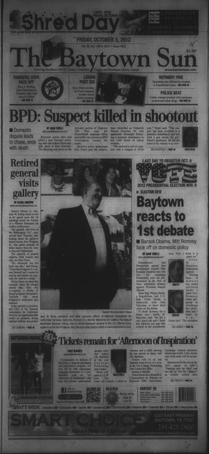 Primary view of object titled 'The Baytown Sun (Baytown, Tex.), Vol. 92, No. 199, Ed. 1 Friday, October 5, 2012'.