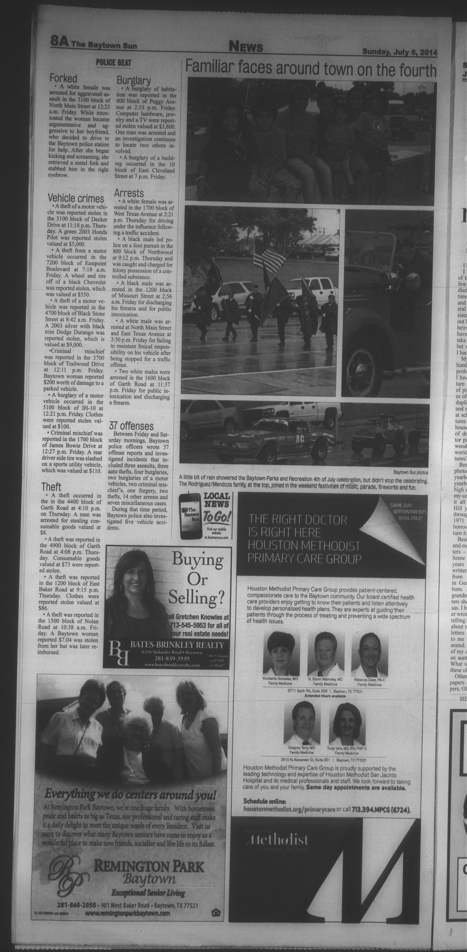 The Baytown Sun (Baytown, Tex.), Vol. 94, No. 130, Ed. 1 Sunday, July 6, 2014
                                                
                                                    [Sequence #]: 8 of 16
                                                