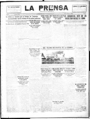 Primary view of object titled 'La Prensa (San Antonio, Tex.), Vol. 4, No. 677, Ed. 1 Wednesday, September 20, 1916'.