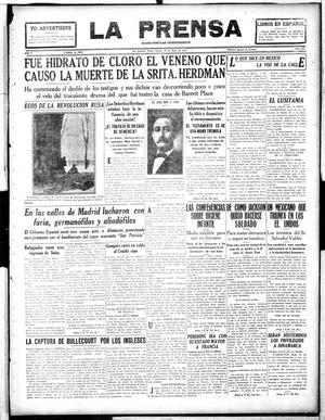 Primary view of object titled 'La Prensa (San Antonio, Tex.), Vol. 5, No. 926, Ed. 1 Saturday, May 19, 1917'.