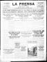 Thumbnail image of item number 1 in: 'La Prensa (San Antonio, Tex.), Vol. 3, No. 275, Ed. 1 Wednesday, August 11, 1915'.