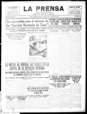 Primary view of La Prensa (San Antonio, Tex.), Vol. 3, No. 189, Ed. 1 Monday, May 17, 1915