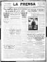 Thumbnail image of item number 1 in: 'La Prensa (San Antonio, Tex.), Vol. 5, No. 1007, Ed. 1 Wednesday, August 8, 1917'.