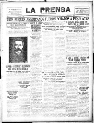 Primary view of object titled 'La Prensa (San Antonio, Tex.), Vol. 5, No. 865, Ed. 1 Monday, March 19, 1917'.