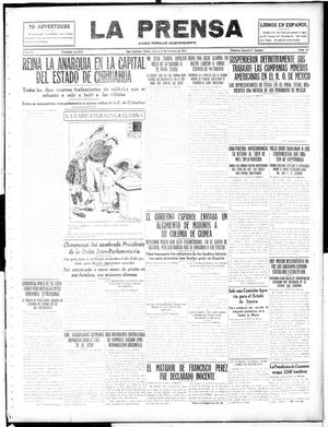 Primary view of object titled 'La Prensa (San Antonio, Tex.), Vol. 3, No. 458, Ed. 1 Thursday, February 10, 1916'.