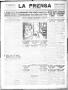 Newspaper: La Prensa (San Antonio, Tex.), Vol. 4, No. 730, Ed. 1 Wednesday, Nove…