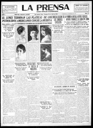 Primary view of object titled 'La Prensa (San Antonio, Tex.), Vol. 10, No. 77, Ed. 1 Sunday, April 30, 1922'.