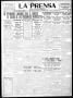 Thumbnail image of item number 1 in: 'La Prensa (San Antonio, Tex.), Vol. 10, No. 238, Ed. 1 Wednesday, October 11, 1922'.