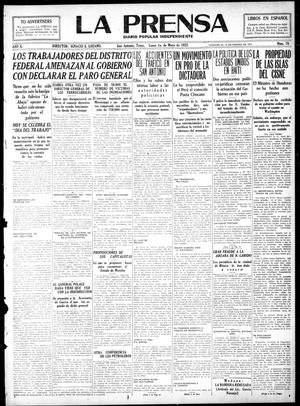 Primary view of object titled 'La Prensa (San Antonio, Tex.), Vol. 10, No. 78, Ed. 1 Monday, May 1, 1922'.