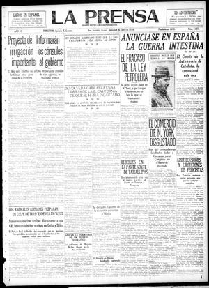 La Prensa (San Antonio, Tex.), Vol. 6, No. 1427, Ed. 1 Saturday, January 4, 1919