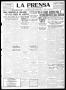 Thumbnail image of item number 1 in: 'La Prensa (San Antonio, Tex.), Vol. 10, No. 85, Ed. 1 Tuesday, May 9, 1922'.