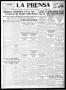 Thumbnail image of item number 1 in: 'La Prensa (San Antonio, Tex.), Vol. 8, No. 2,204, Ed. 1 Thursday, April 21, 1921'.