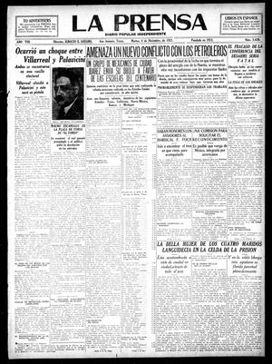 Primary view of La Prensa (San Antonio, Tex.), Vol. 8, No. 2,429, Ed. 1 Tuesday, December 6, 1921