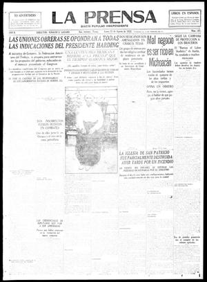 Primary view of La Prensa (San Antonio, Tex.), Vol. 10, No. 187, Ed. 1 Monday, August 21, 1922