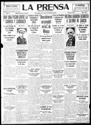 Primary view of object titled 'La Prensa (San Antonio, Tex.), Vol. 6, No. 1402, Ed. 1 Monday, December 9, 1918'.