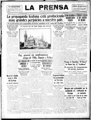 Primary view of object titled 'La Prensa (San Antonio, Tex.), Vol. 6, No. 1171, Ed. 1 Wednesday, April 10, 1918'.