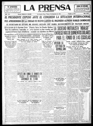 Primary view of object titled 'La Prensa (San Antonio, Tex.), Vol. 8, No. 2,337, Ed. 1 Friday, September 2, 1921'.