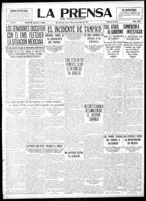 Primary view of La Prensa (San Antonio, Tex.), Vol. 6, No. 1626, Ed. 1 Tuesday, July 22, 1919