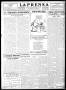 Thumbnail image of item number 3 in: 'La Prensa (San Antonio, Tex.), Vol. 8, No. 2,432, Ed. 1 Thursday, December 15, 1921'.