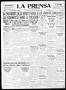 Thumbnail image of item number 1 in: 'La Prensa (San Antonio, Tex.), Vol. 7, No. 1981, Ed. 1 Thursday, September 9, 1920'.