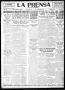Thumbnail image of item number 1 in: 'La Prensa (San Antonio, Tex.), Vol. 8, No. 2,382, Ed. 1 Thursday, October 20, 1921'.