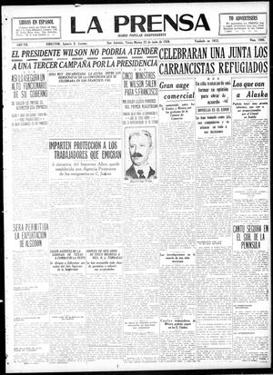Primary view of object titled 'La Prensa (San Antonio, Tex.), Vol. 7, No. 1906, Ed. 1 Tuesday, June 22, 1920'.