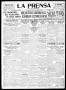 Thumbnail image of item number 1 in: 'La Prensa (San Antonio, Tex.), Vol. 7, No. 1979, Ed. 1 Tuesday, September 7, 1920'.
